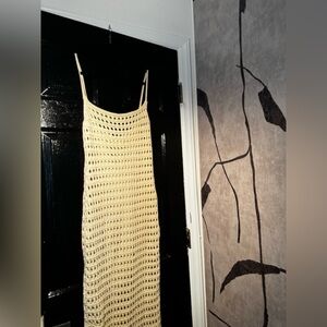 PrettyLittleThing Beige Crochet Knit dress